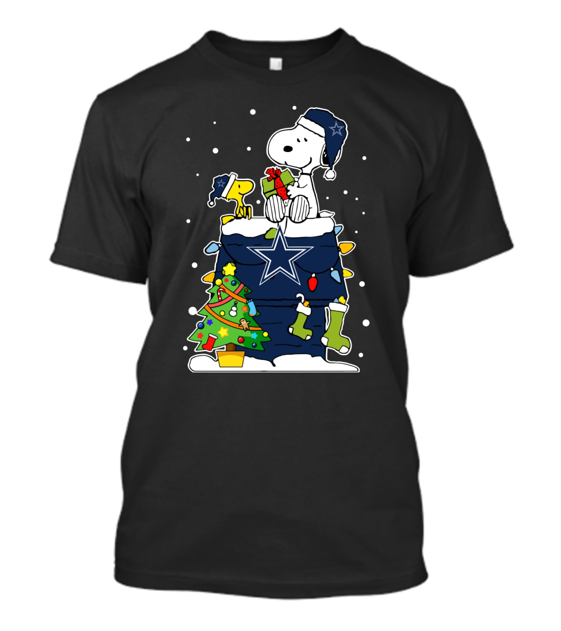 Dallas Cowboys Snoopy Christmas Lovers Holiday Peanuts T-Shirt