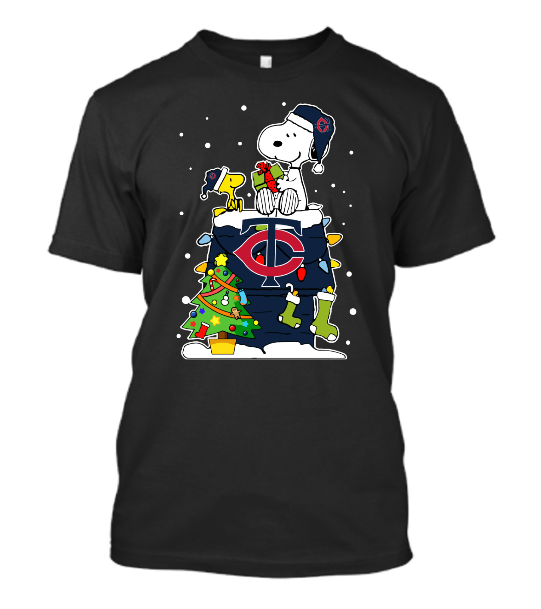 Minnesota Twins Snoopy And Woodstock Christmas T-Shirt