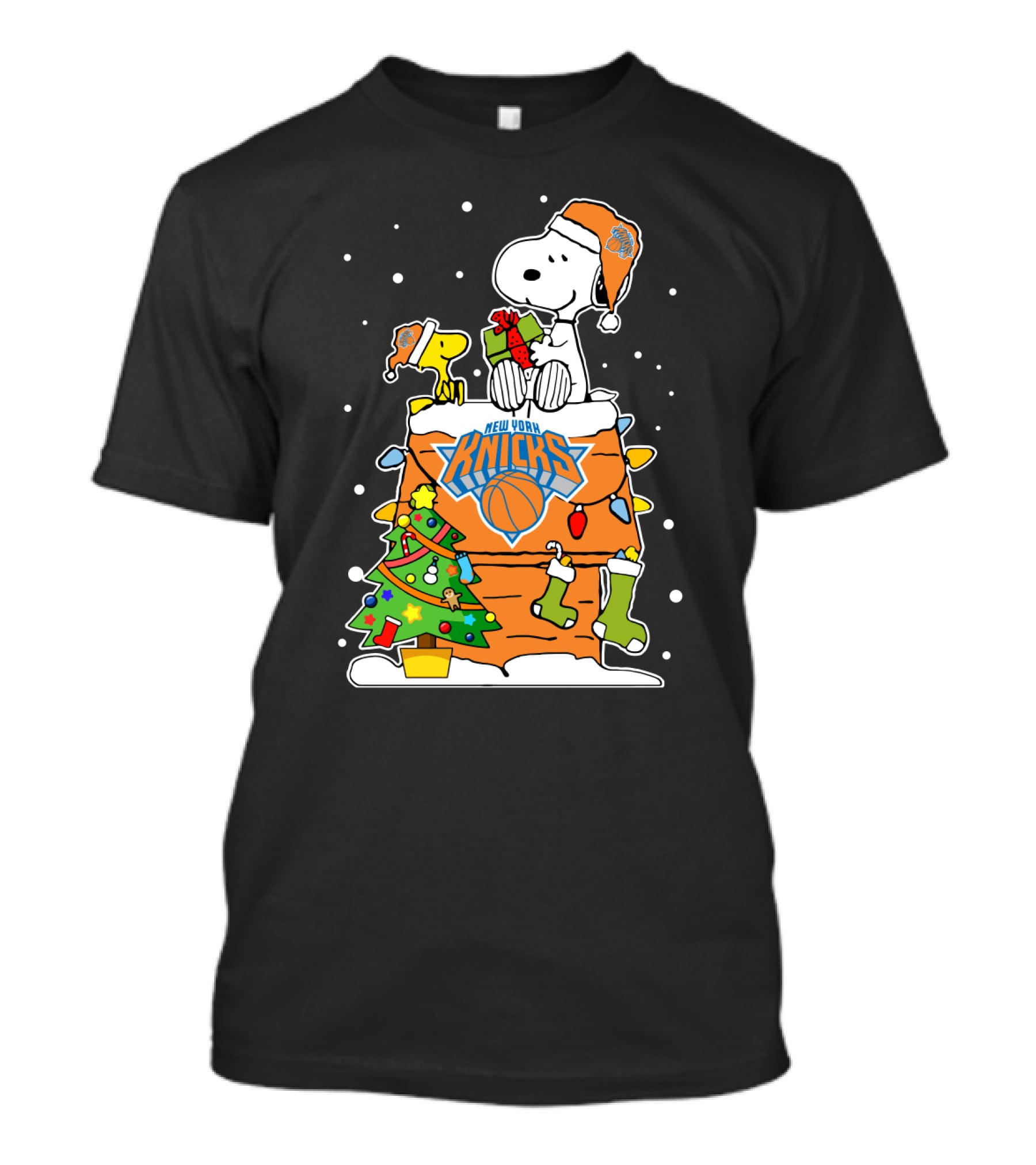 New York Knicks Snoopy Christmas Fanatics Delight T-Shirt