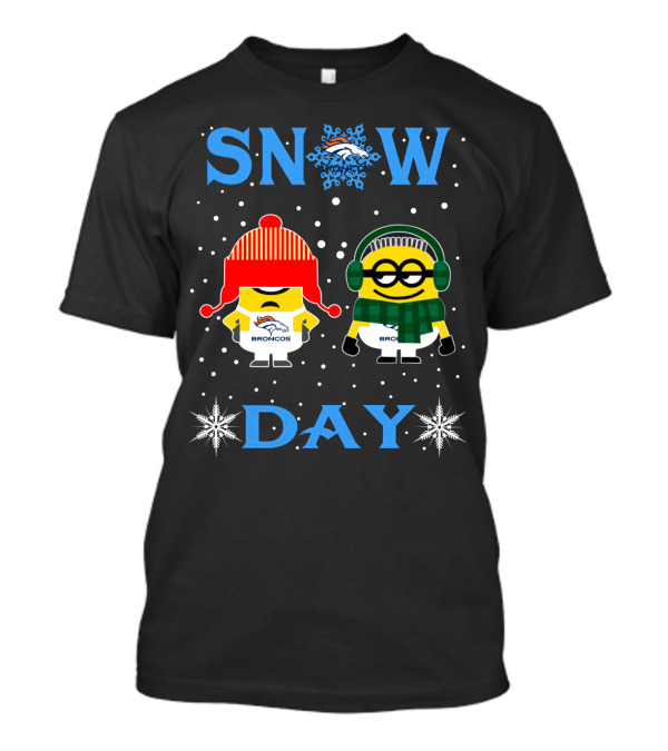 Snow Day Denver Broncos Minion Fans T-Shirt
