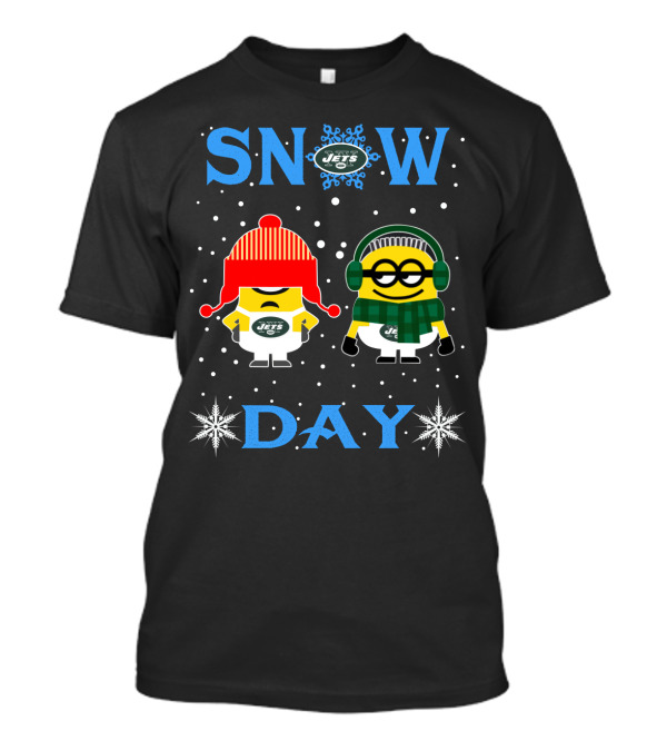 New York Jets Snow Day Minion Fans Winter Fun T-Shirt