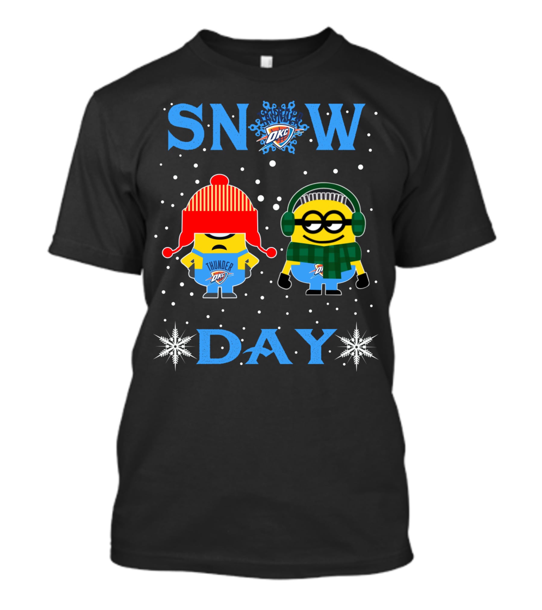 Snow Day Oklahoma City Thunder Minion Collaboration T-Shirt