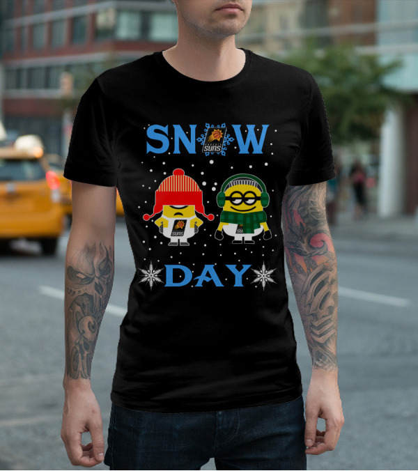 Snow Day Phoenix Suns Minion Fans Winter Style T-Shirt