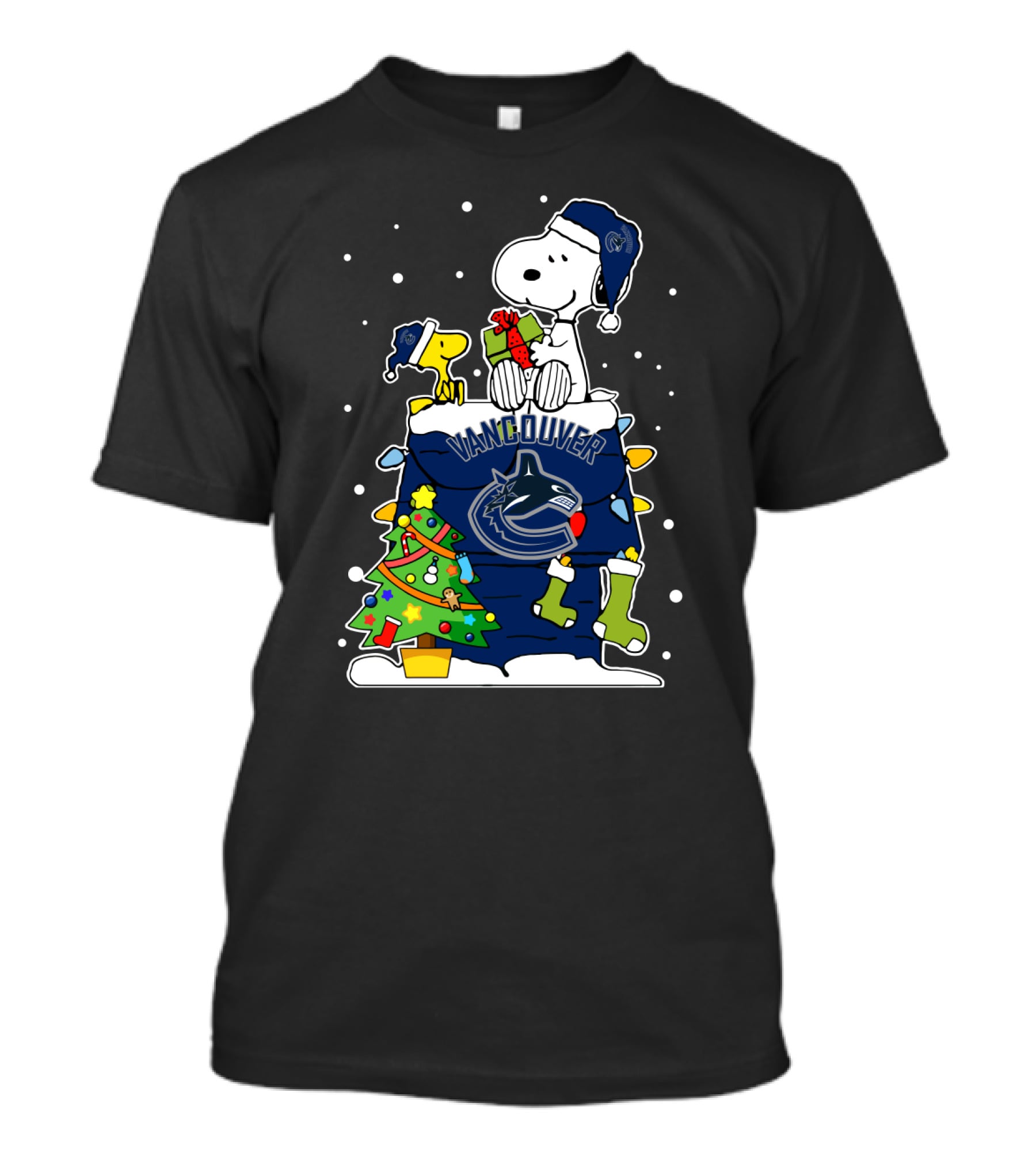 Vancouver Canucks Snoopy Christmas Peanuts Hockey Fan Gift T-Shirt
