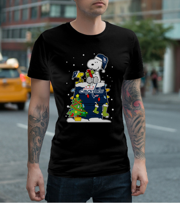 Washington Capitals Christmas Snoopy And Woodstock Gift T-Shirt