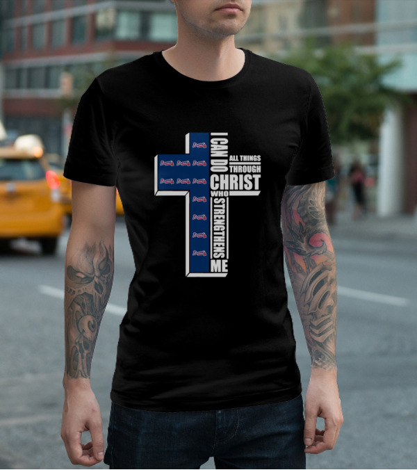 Braves I Can Do All Things Through Christ Who Strengthens Me Cross T-Shirt