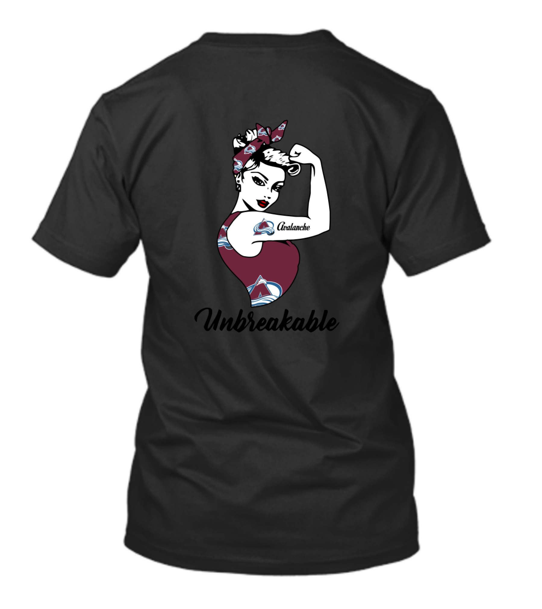 Colorado Avalanche Unbreakable Strong Girl With Ice Hockey Spirit T-Shirt