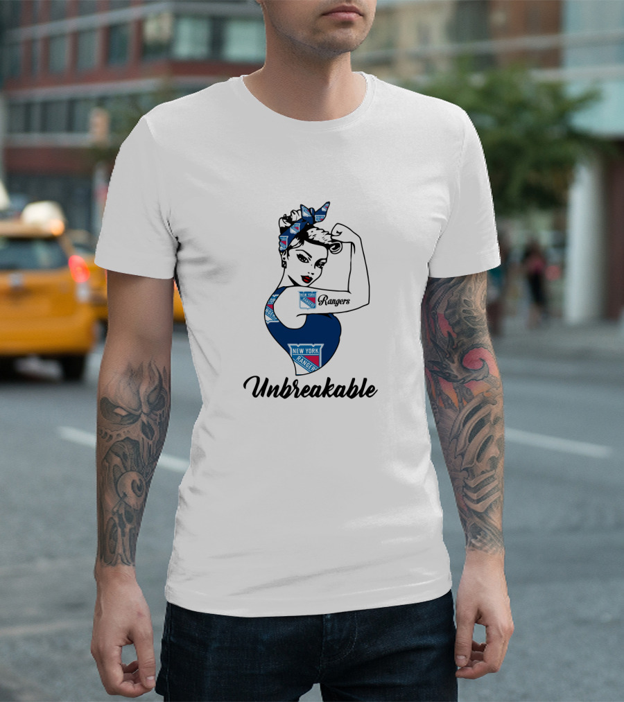 Unbreakable New York Rangers Strong Girl Empowerment T-Shirt