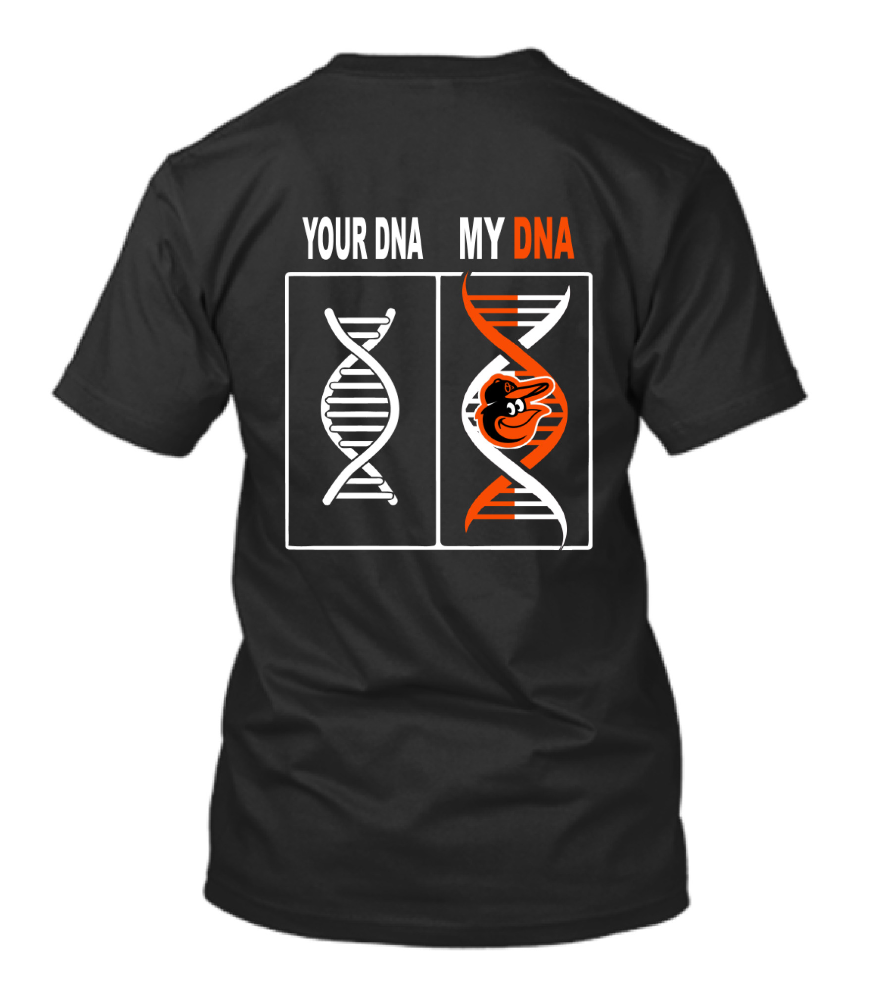 Baltimore Orioles DNA With Iconic Logo Design Comparison T-Shirt