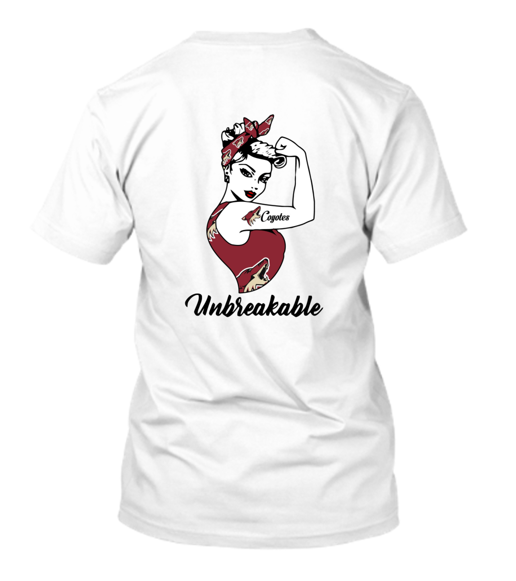 Unbreakable Arizona Coyotes Strong Girl With Iconic Team Colors T-Shirt