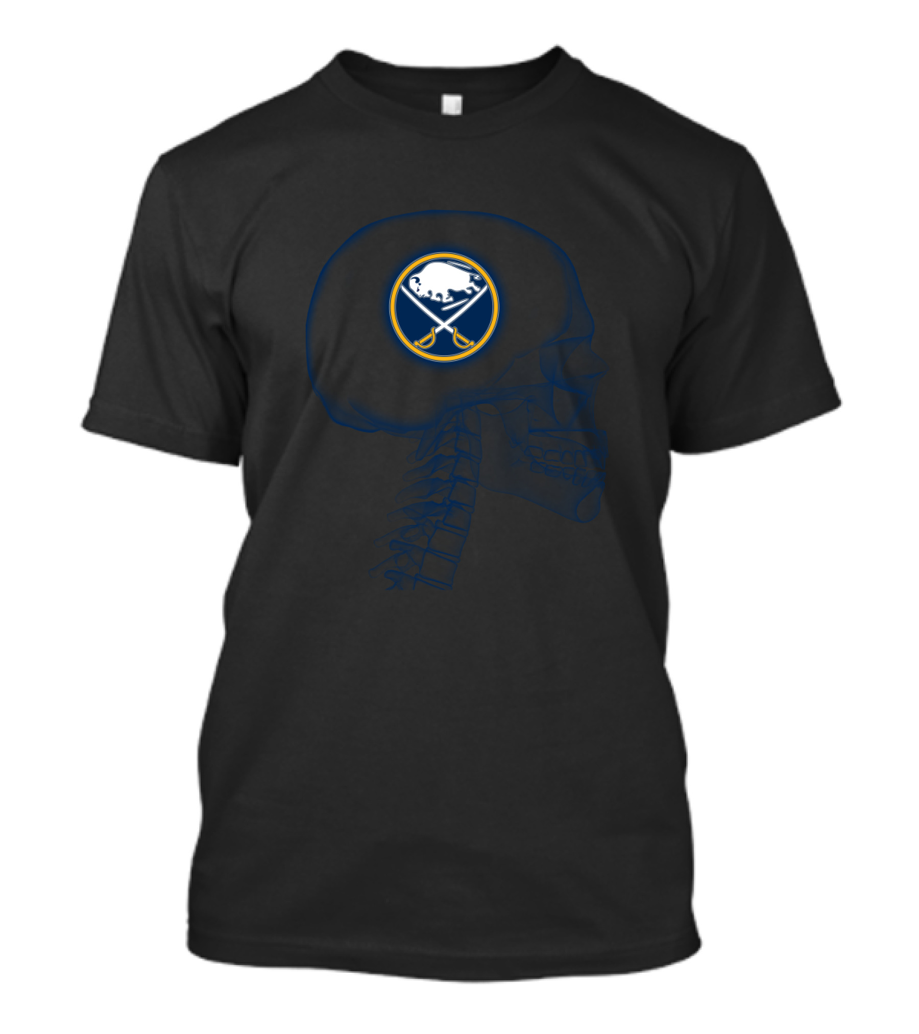 Buffalo Sabres Logo Inside Skull T-Shirt