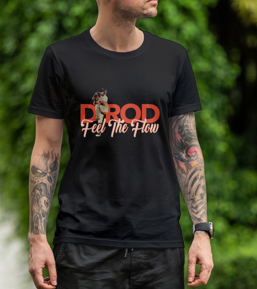 DROD Feel The Flow Baseball Pitching Pose T-Shirt