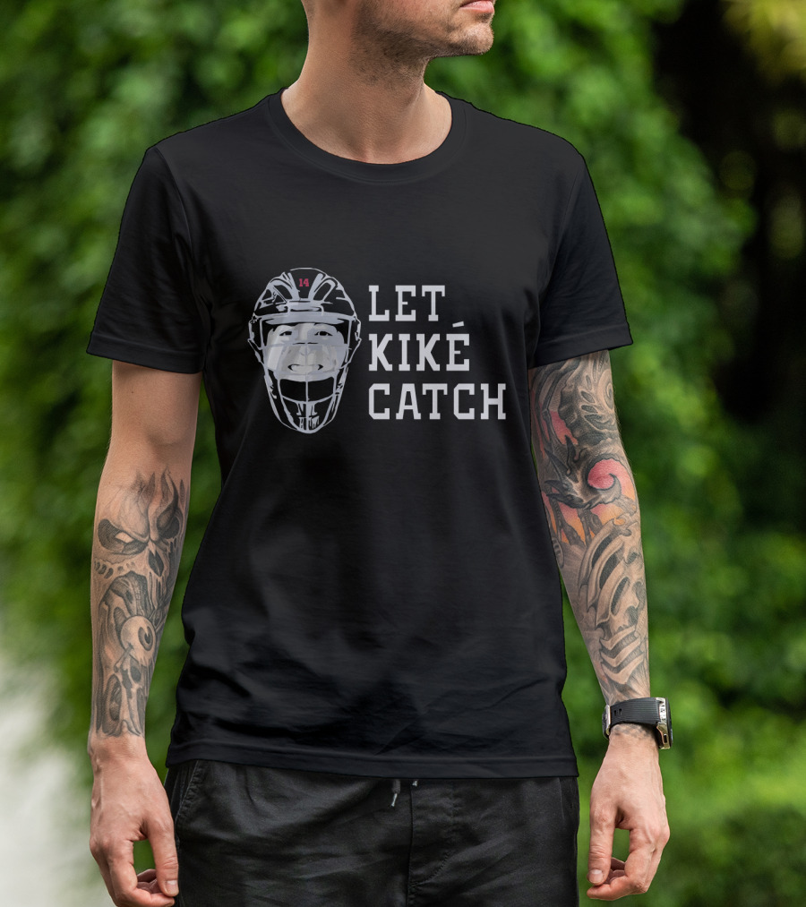 Let KiKE Catch Baseball Face Mask Los Angeles Dodgers Fans T-Shirt