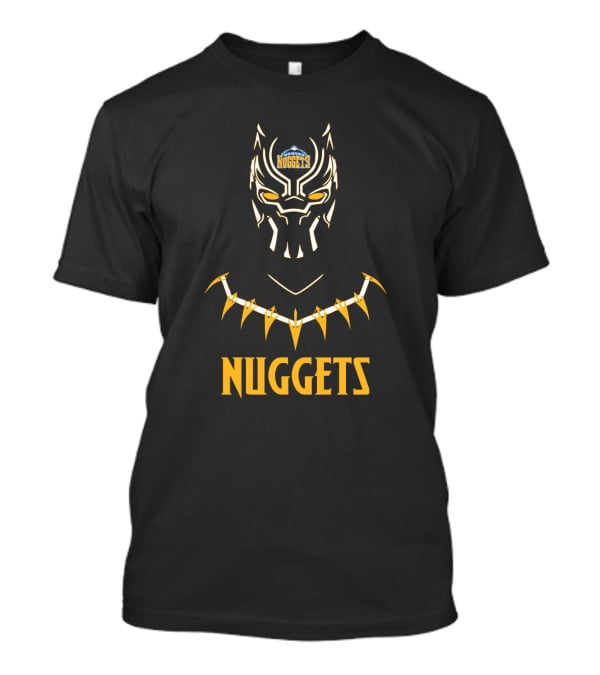 Nuggets Fans Black Panther Mask Denver Basketball T-Shirt