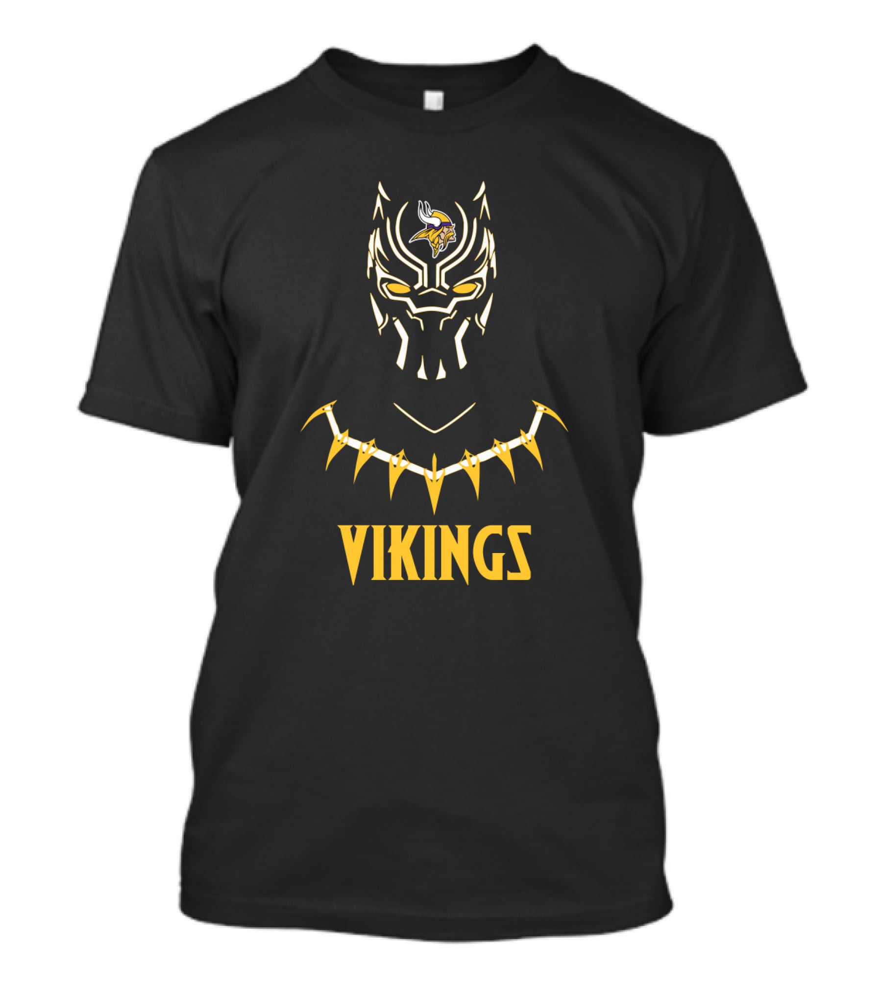 Minnesota Vikings Fan Black Panther Fusion T-Shirt
