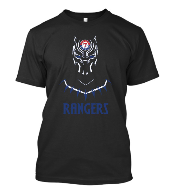 Black Panther Texas Rangers Fan Crossover T-Shirt