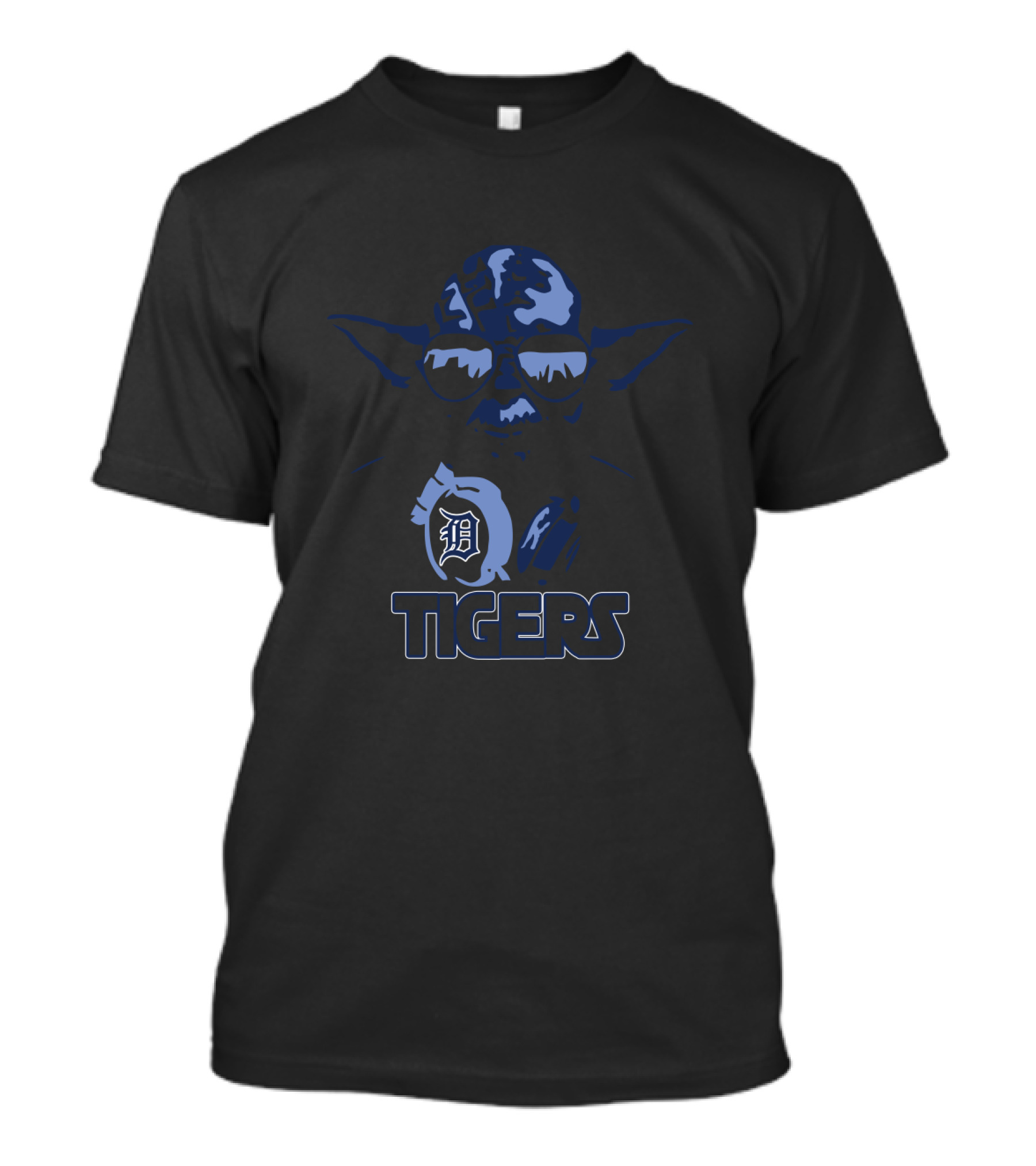 Yoda Star Wars With Detroit Tigers Baseball Logo Fusion T-Shirt