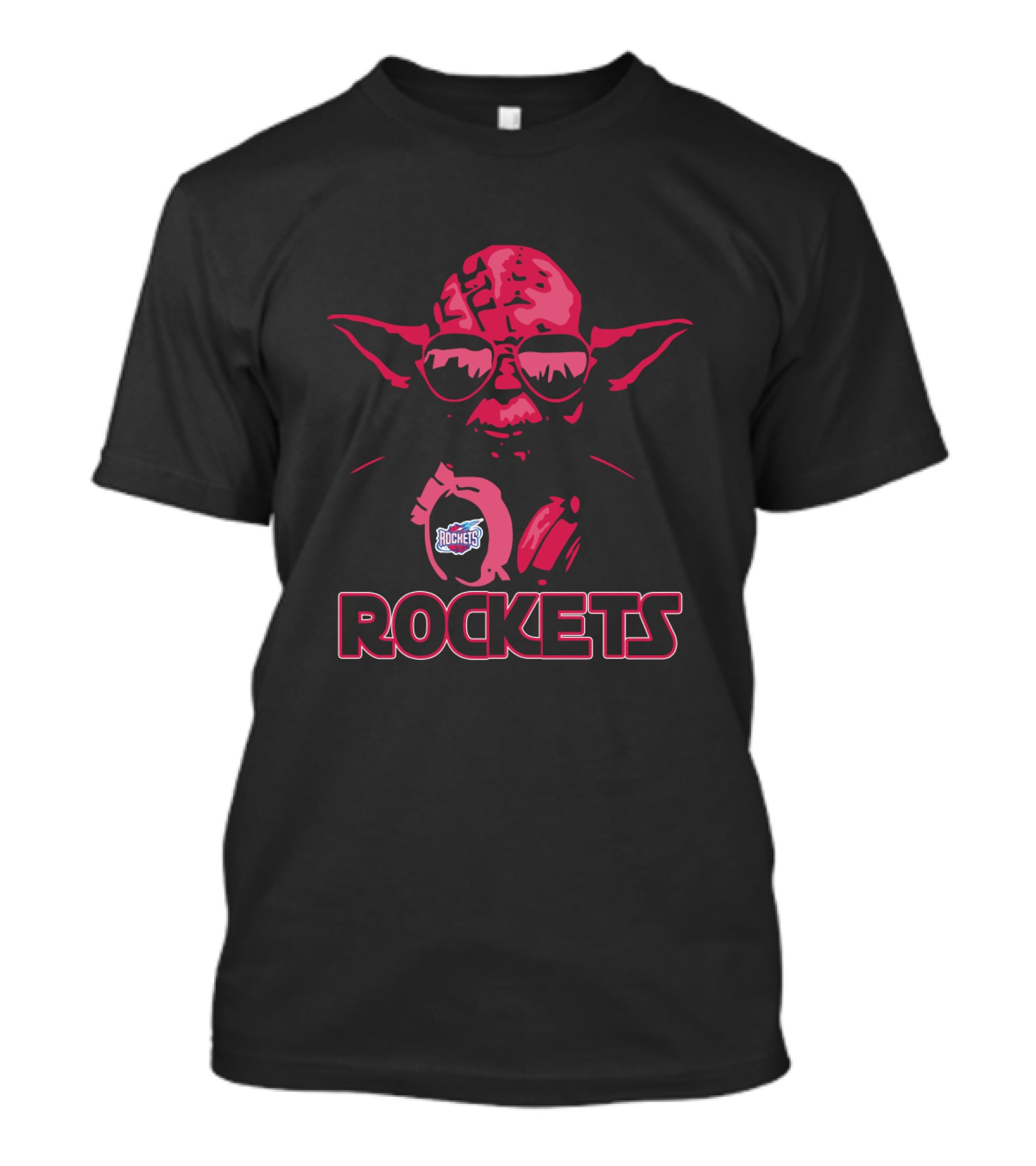 Yoda Star Wars Rockets Fans Wearing Sunglasses And Headphones T-Shirt