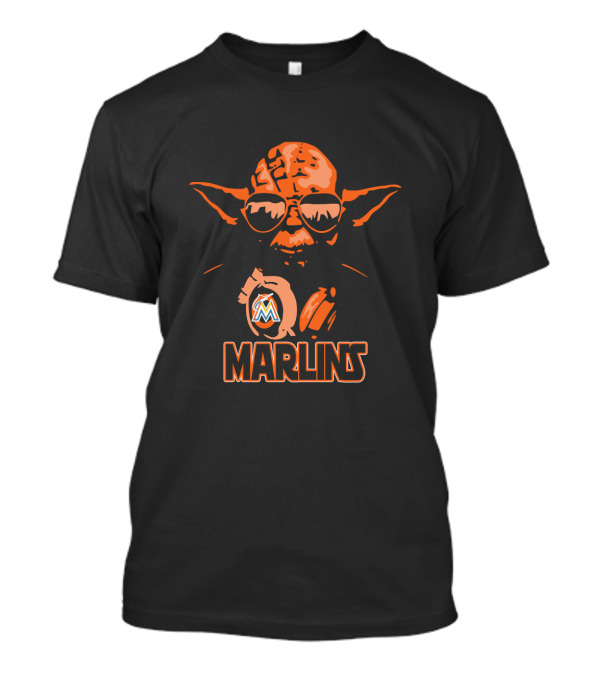 Yoda Star Wars Miami Marlins Crossover Fans T-Shirt