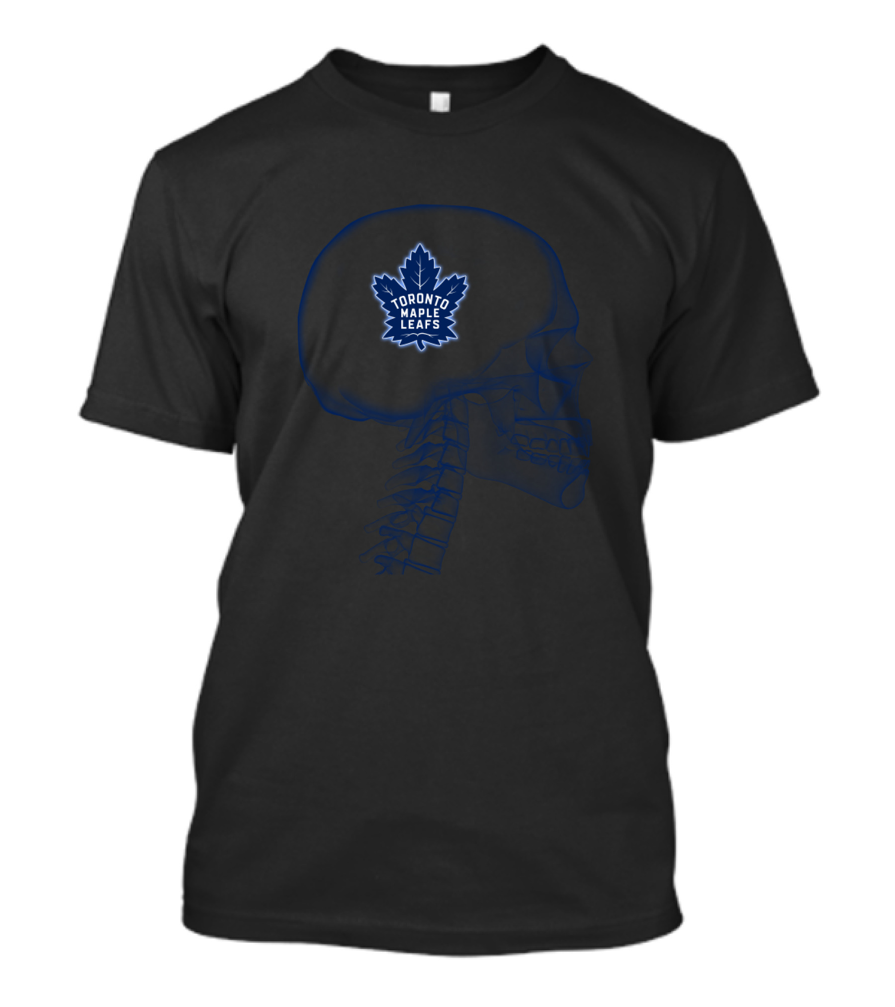 Toronto Maple Leafs Inside My Skull Brain Skeleton T-Shirt