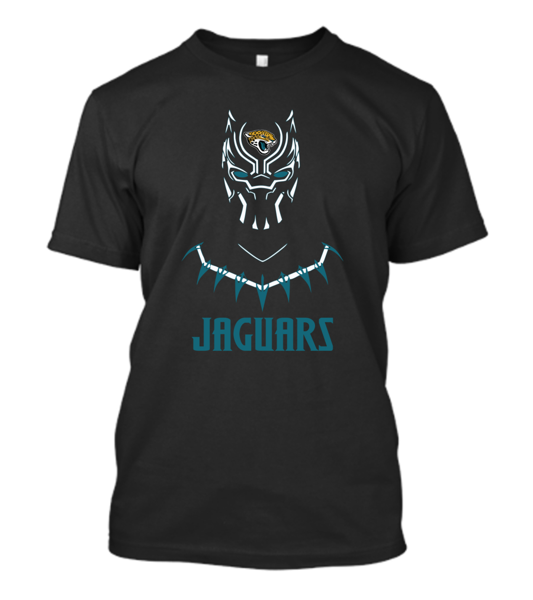 Jaguars Black Panther Fan Logo Fusion T-Shirt