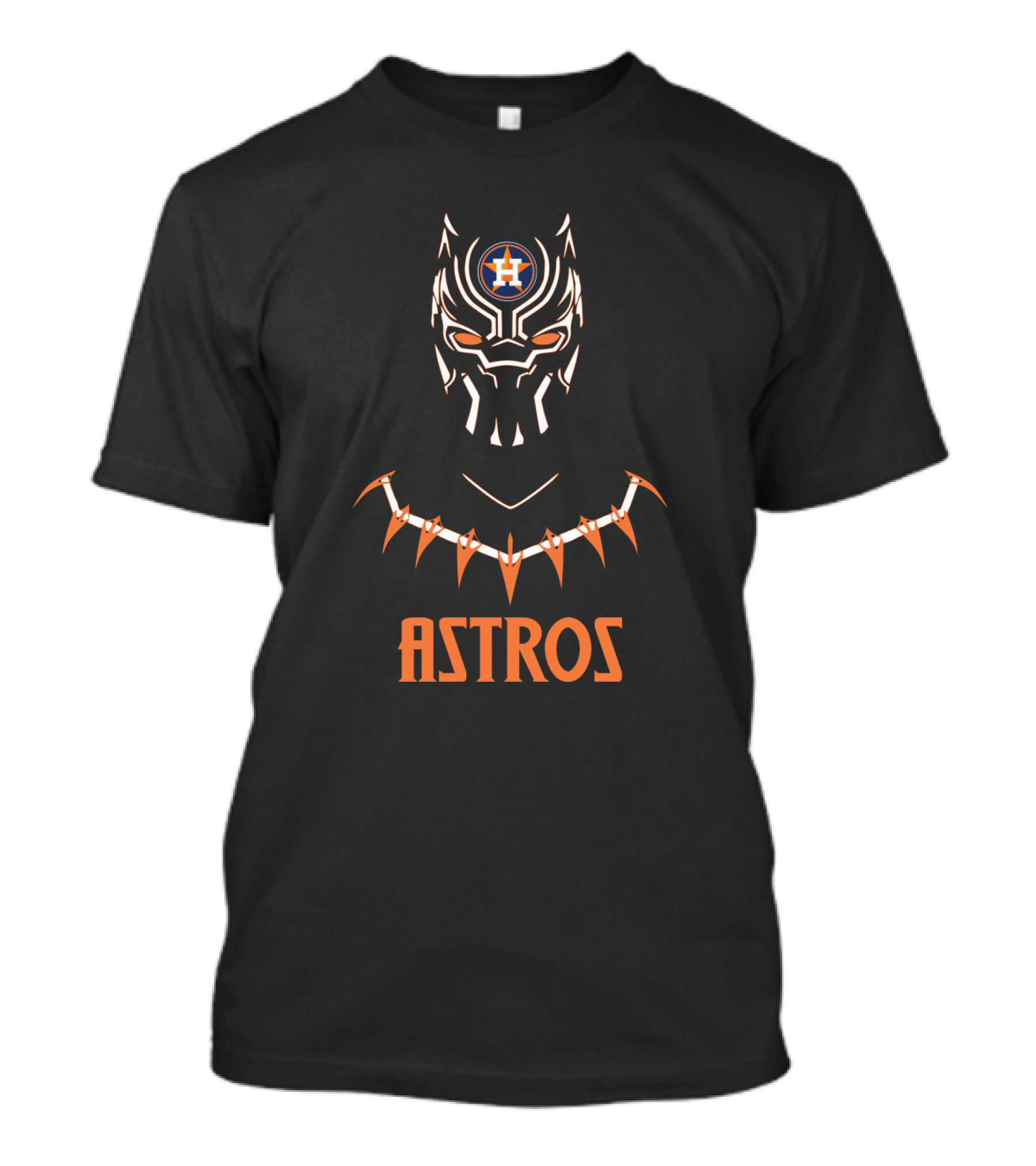 Astros Black Panther Houston Fans Crossover T-Shirt