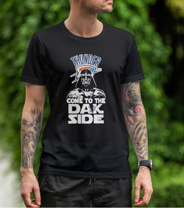Thunder Come To The Dark Side Darth Vader Oklahoma City Fans T-Shirt