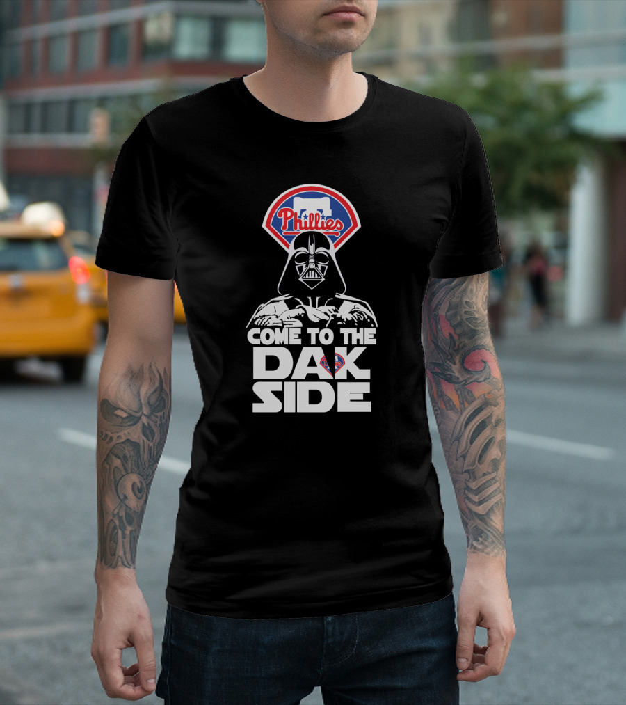 Philadelphia Phillies Fans Come to the Dark Side Darth Vader T-Shirt