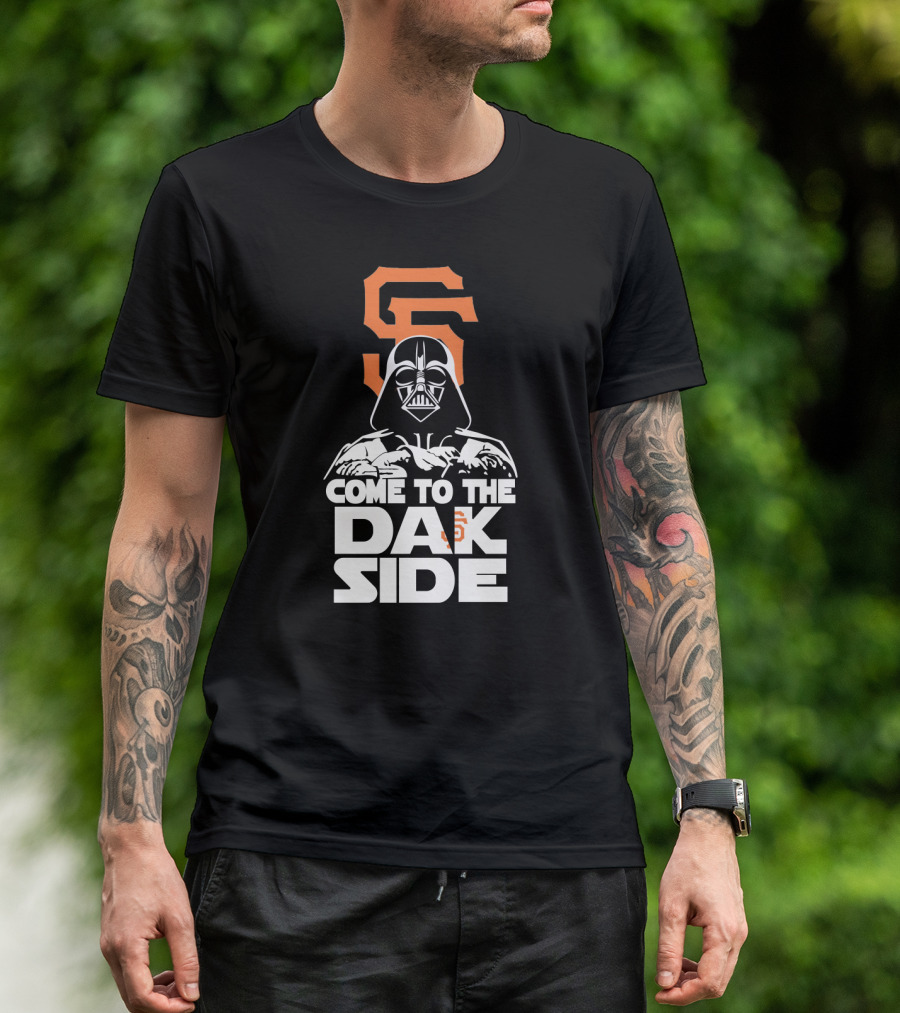 Come To The Dark Side Darth Vader San Francisco Giants Fans T-Shirt