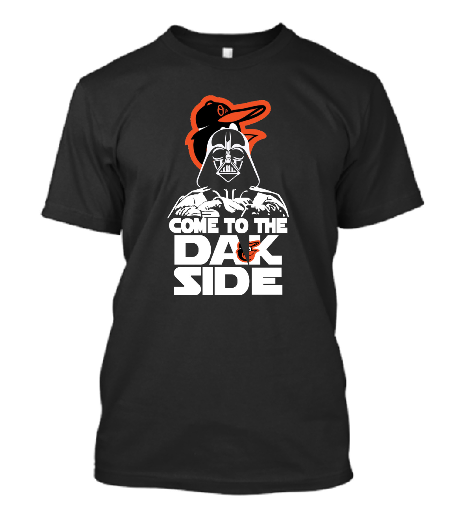 Come To The Dark Side Darth Vader Baltimore Orioles Fan Crossover T-Shirt