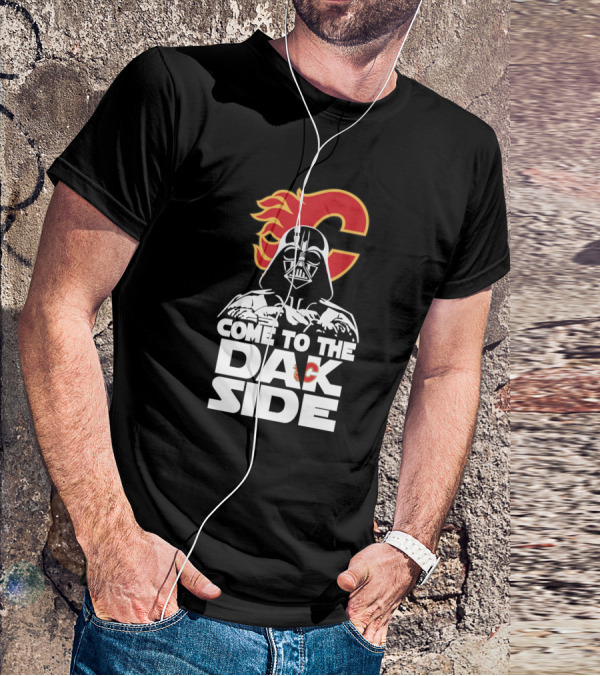 Come To The Dark Side Darth Vader Calgary Flames Fans T-Shirt