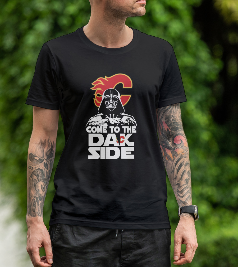 Come To The Dark Side Darth Vader Calgary Flames Fans T-Shirt