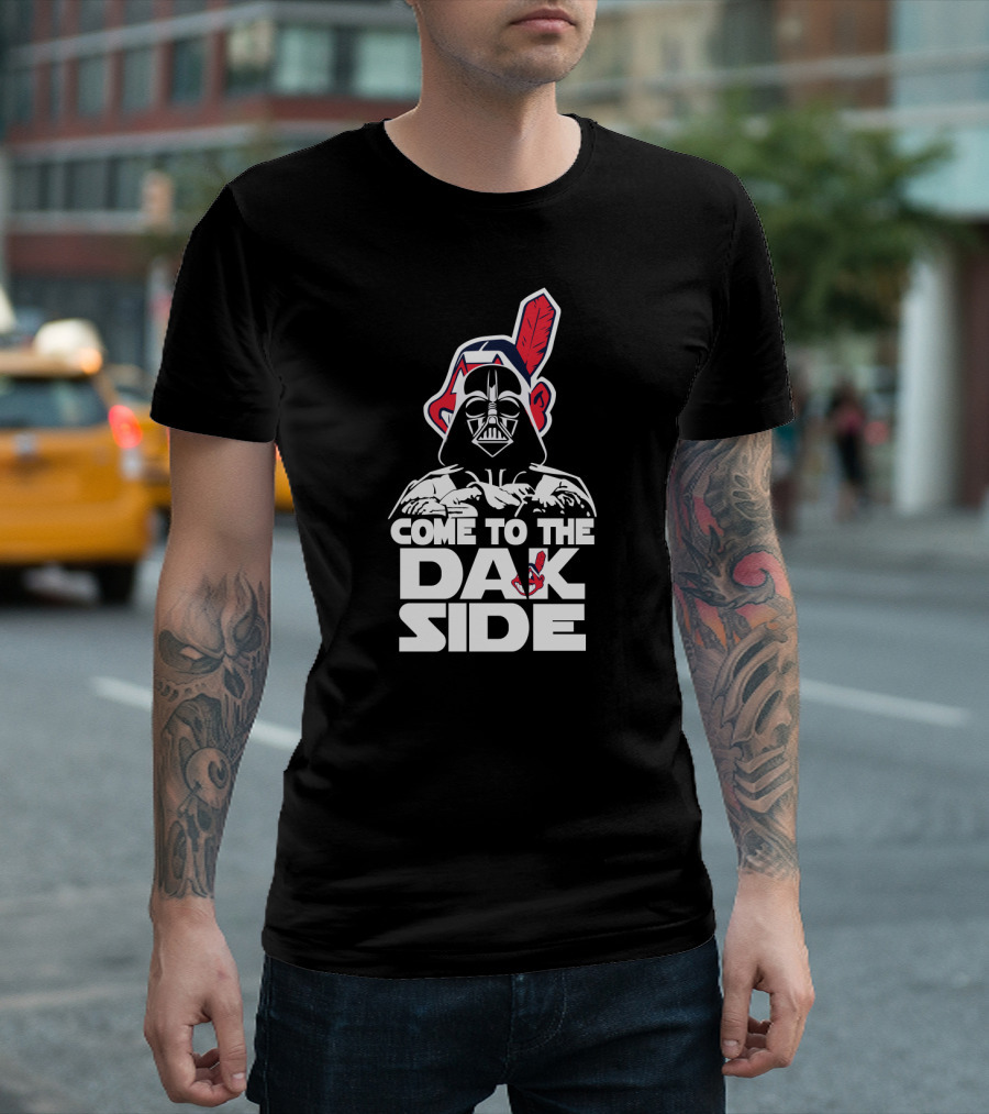 Come to the Dark Side Darth Vader Cleveland Indians Fans T-Shirt