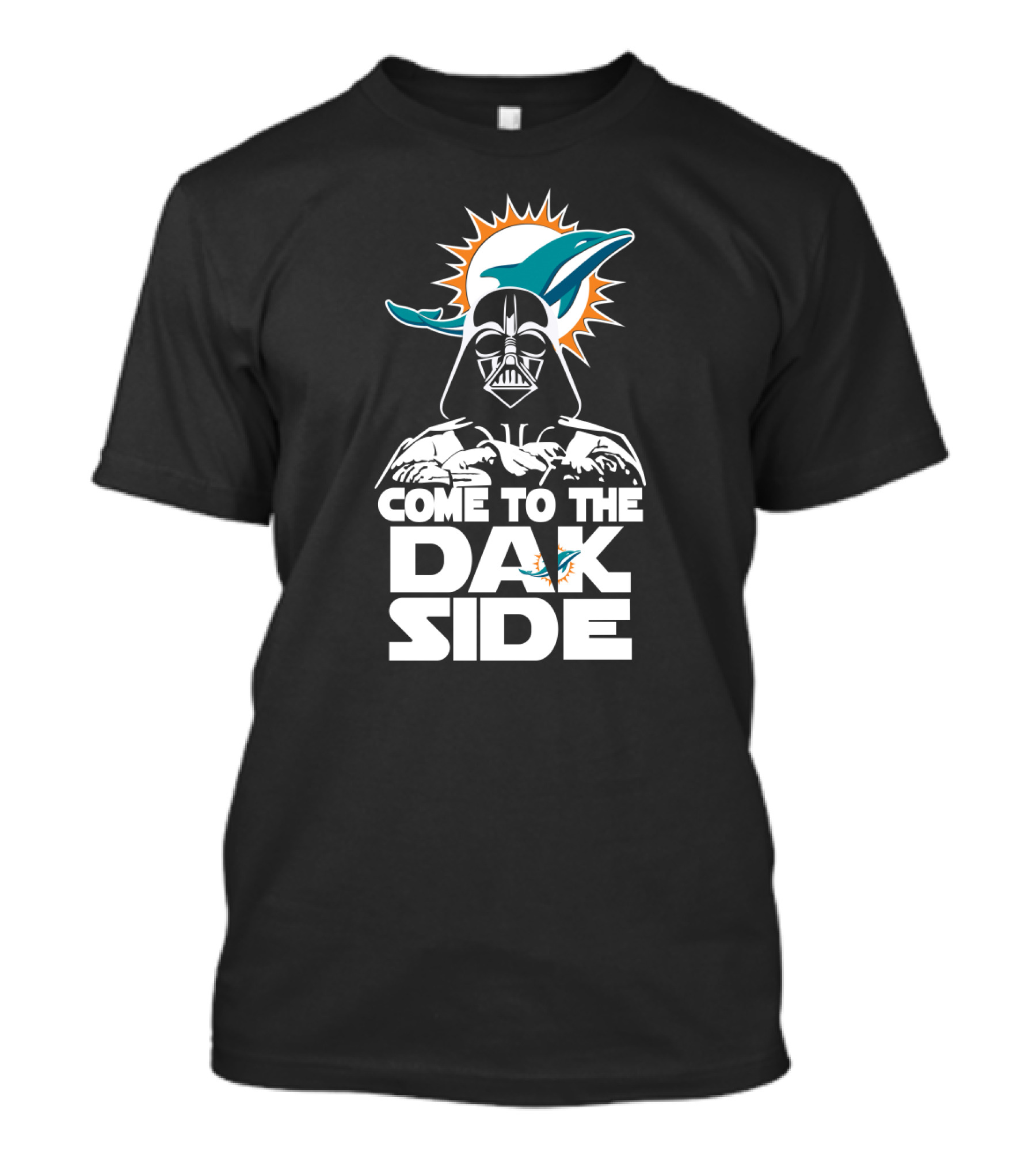 Come To The Dak Side Darth Vader Miami Dolphins Fans T-Shirt