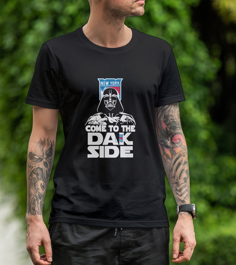 New York Rangers Fan Mashup Come To The Dark Side Darth Vader T-Shirt
