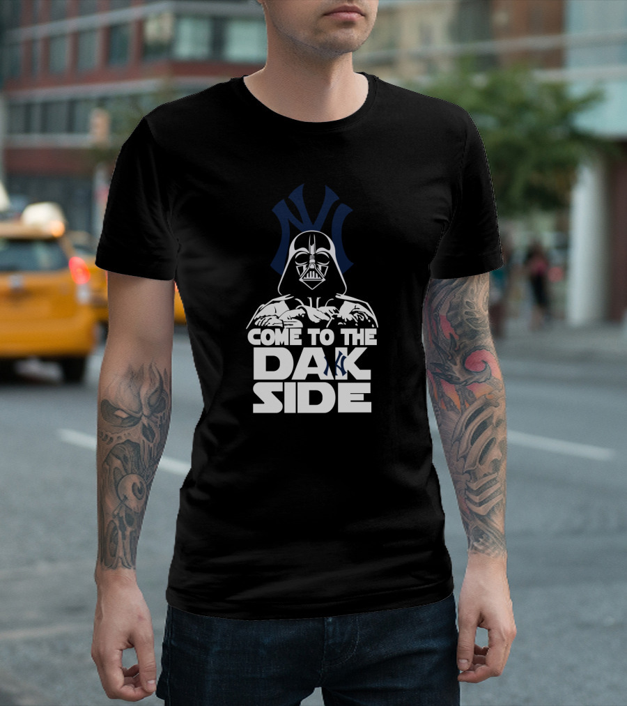 Darth Vader Come to the Dark Side New York Yankees Fans Iconic Crossover T-Shirt