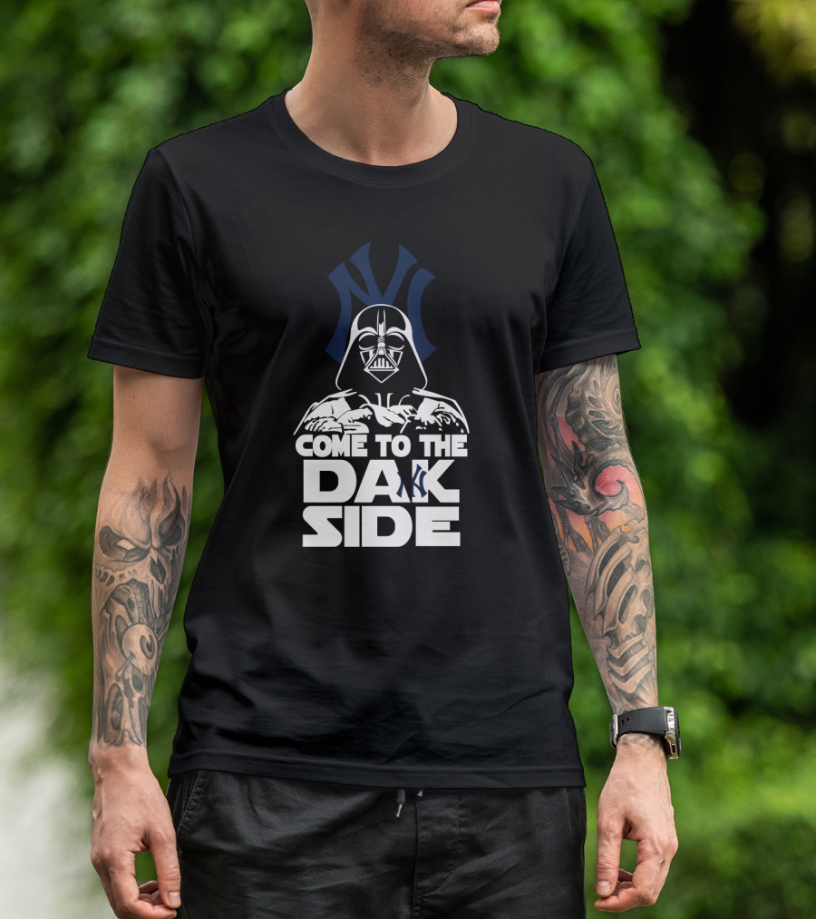 Darth Vader Come To The Dark Side New York Yankees Fans Iconic Crossover T-Shirt