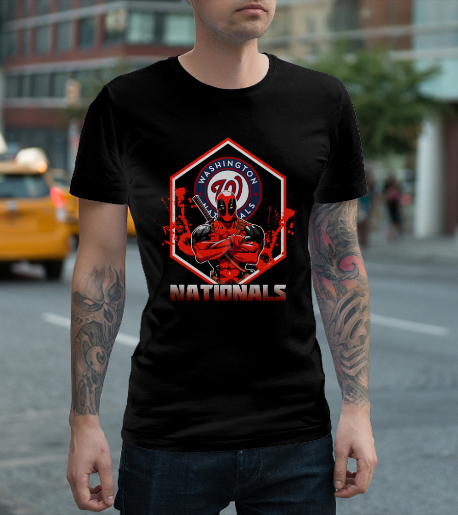 Washington Nationals Deadpool Fan Mashup With Iconic T-Shirt