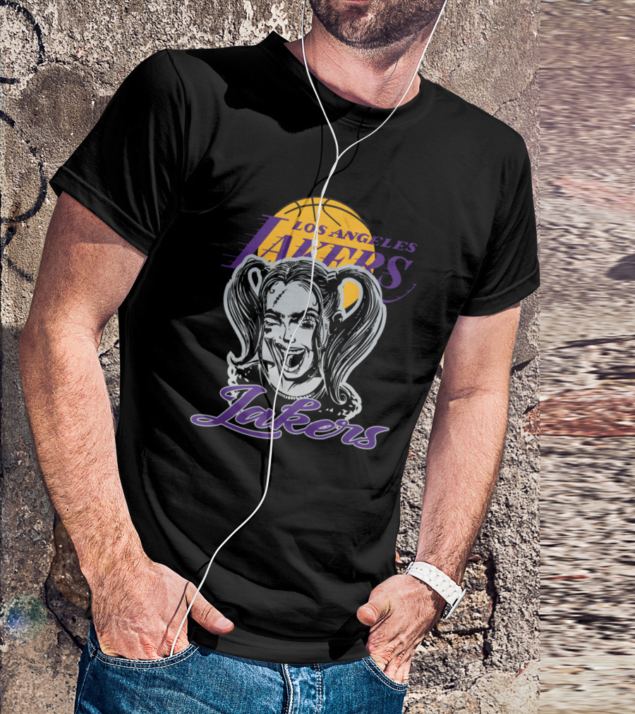 Los Angeles Lakers Harley Quinn Basketball Fusion T-Shirt