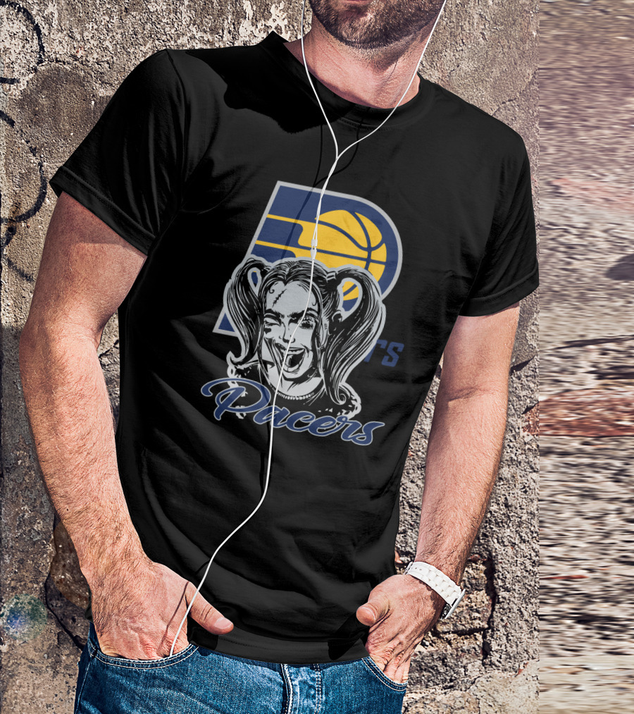 Harley Quinn Style Pacers Basketball Fans T-Shirt