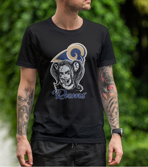 Harley Quinn Los Angeles Rams Fans T-Shirt