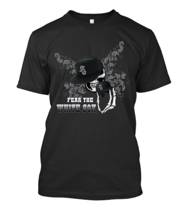 Fear The Chicago White Sox Skull With Baseball Cap T-Shirt