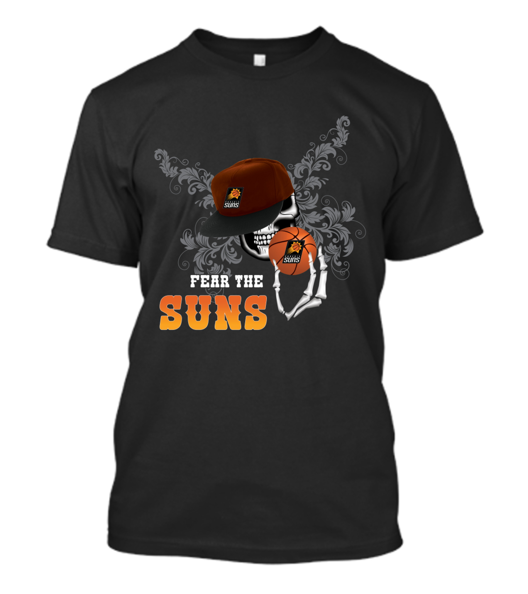 Fear The Suns Phoenix Basketball Skull Fans T-Shirt