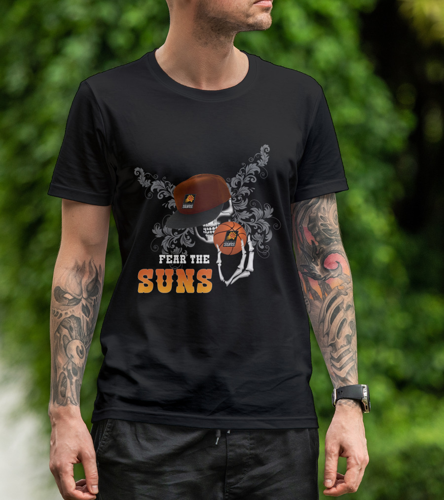 Fear The Suns Phoenix Basketball Skull Fans T-Shirt