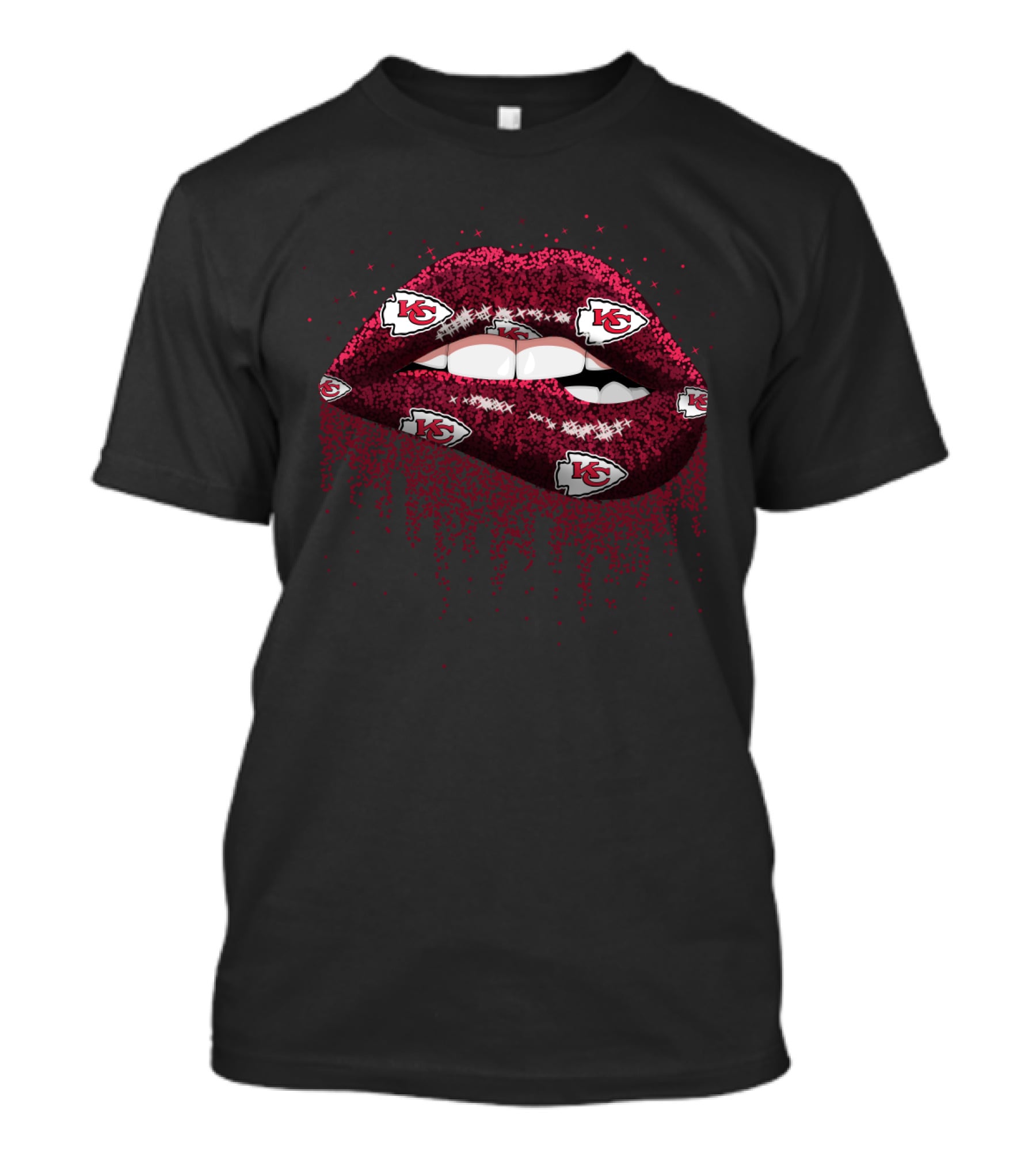Glitter Lips Kc Chiefs T-Shirt