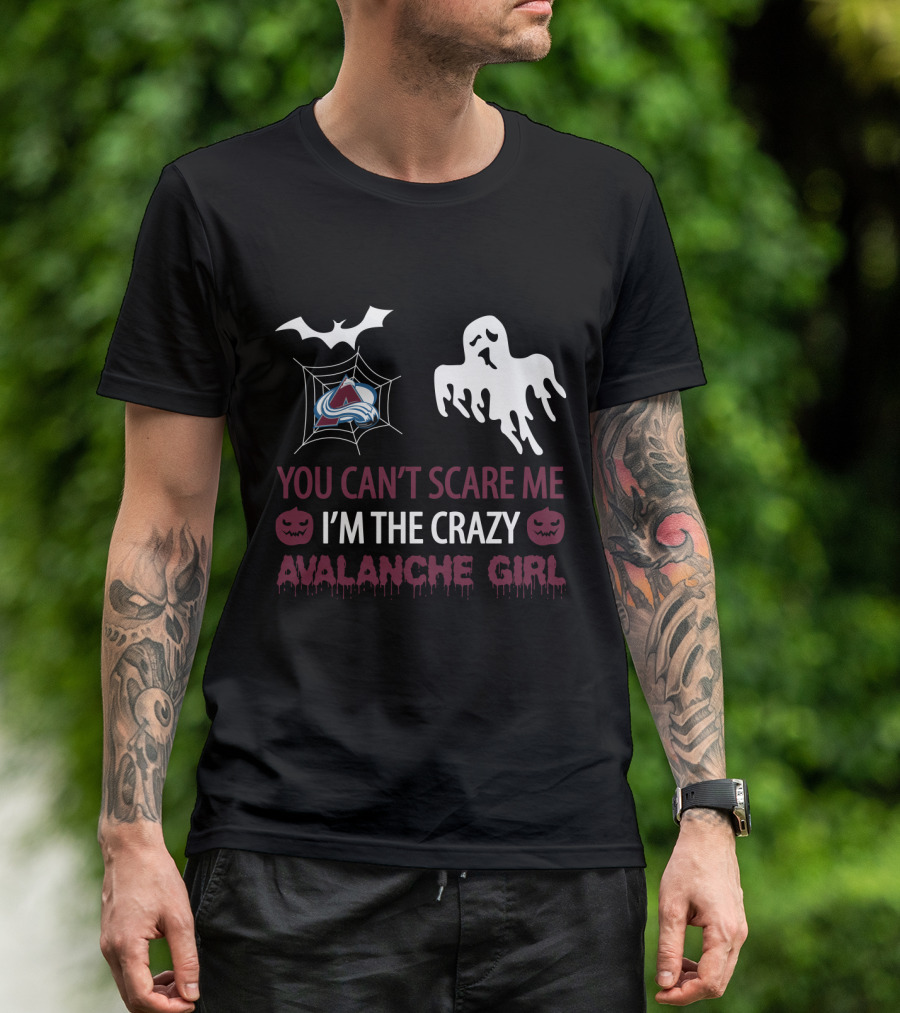 You Can't Scare Me I'm The Crazy Avalanche Girl Halloween Ghost Bat Web T-Shirt