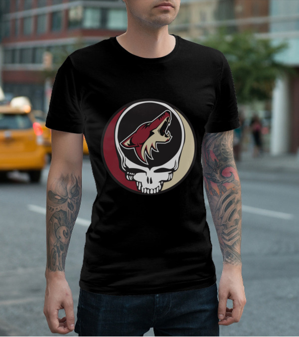 Grateful Dead Arizona Coyotes Logo Skull T-Shirt