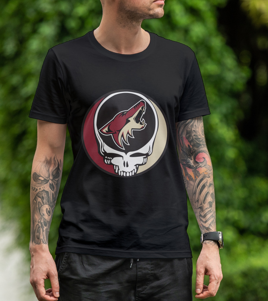 Grateful Dead Arizona Coyotes Logo Skull T-Shirt