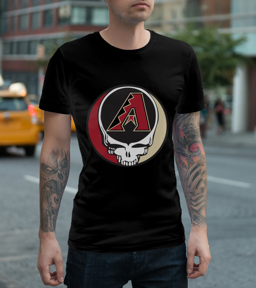 Arizona Diamondbacks Grateful Dead Skull Design For Fans T-Shirt