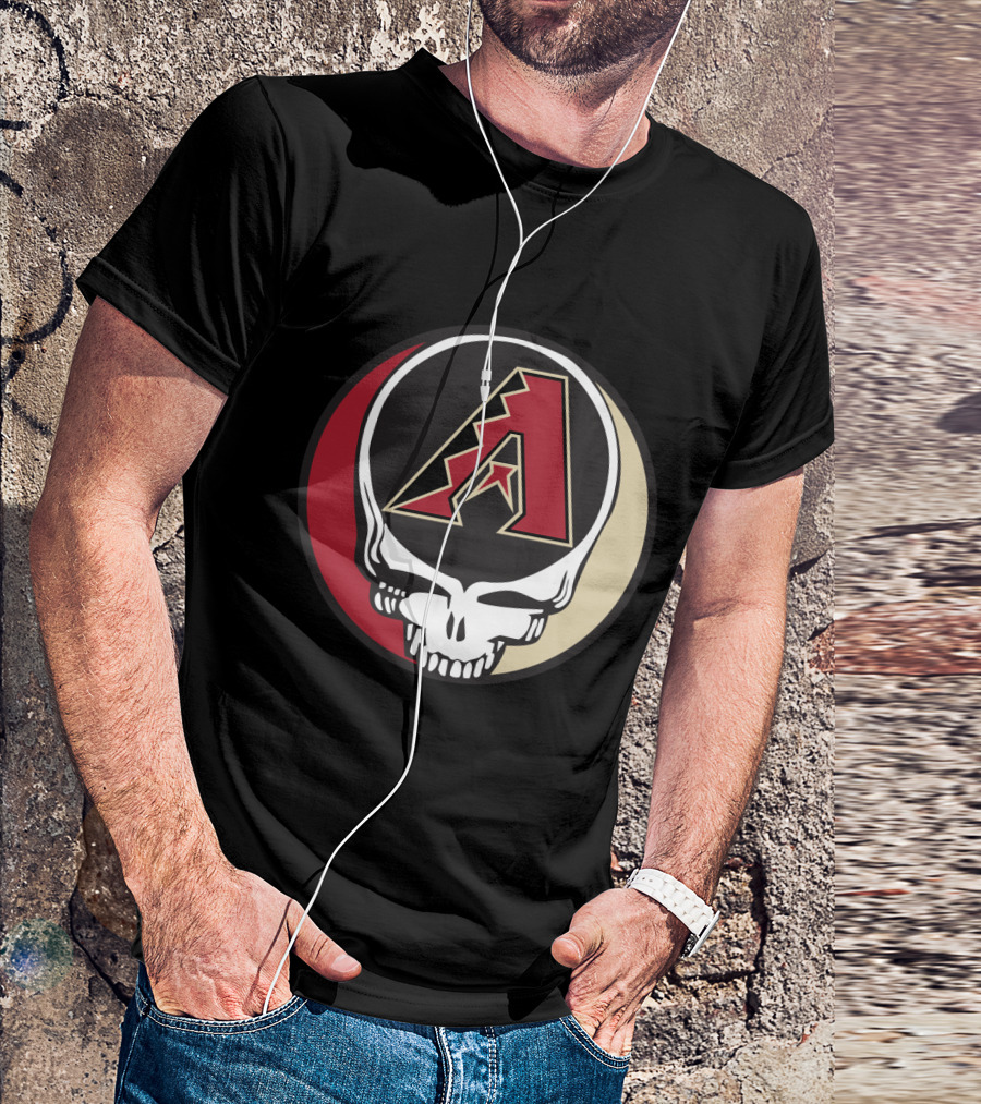 Arizona Diamondbacks Grateful Dead Skull Design For Fans T-Shirt